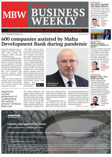 The Malta Business Weekly - 3 Nov 2022