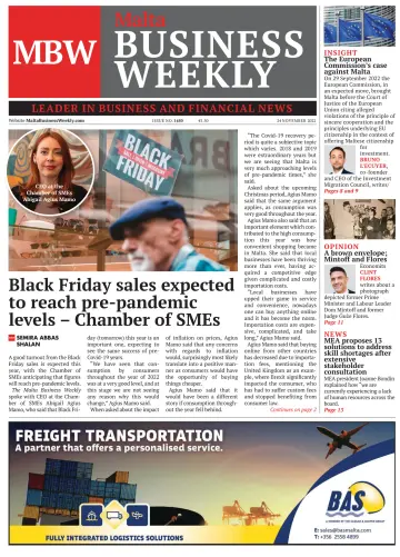 The Malta Business Weekly - 24 Nov 2022