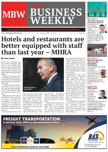 The Malta Business Weekly - 22 Jun 2023