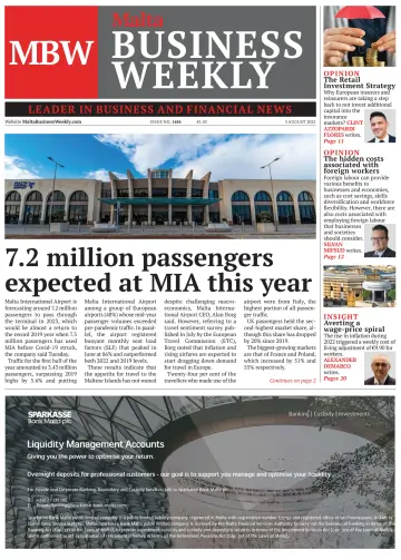The Malta Business Weekly - 3 Aug 2023