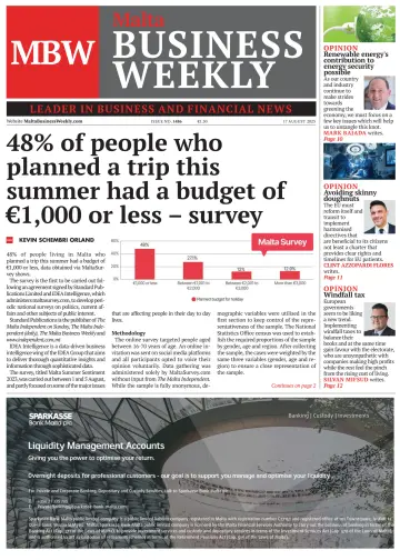 The Malta Business Weekly - 17 Aug 2023