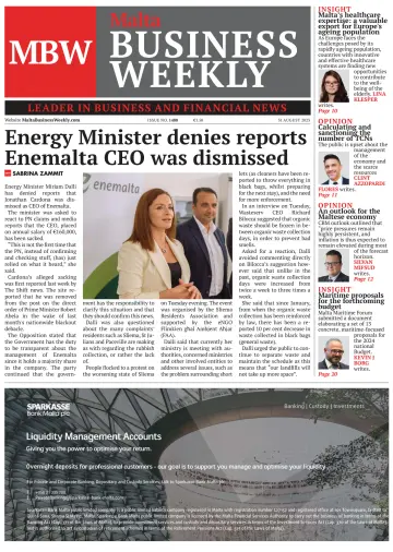 The Malta Business Weekly - 31 Aug 2023