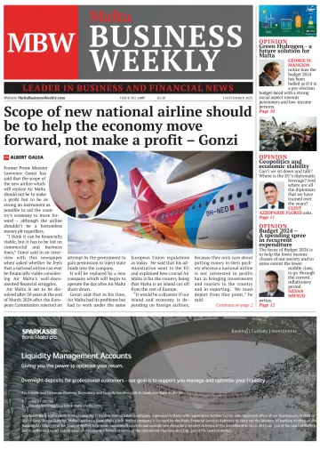 The Malta Business Weekly - 2 Nov 2023