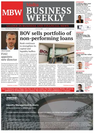 The Malta Business Weekly - 21 12月 2023