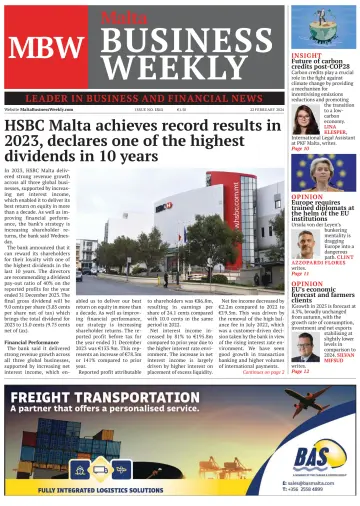 The Malta Business Weekly - 22 Feabh 2024