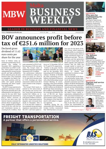 The Malta Business Weekly - 28 Maw 2024