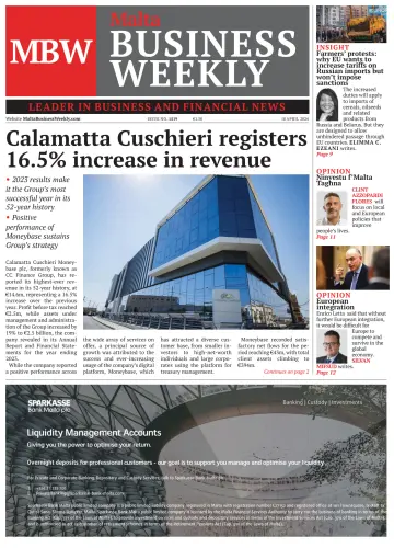 The Malta Business Weekly - 18 四月 2024
