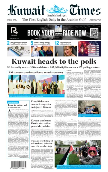 Kuwait Times - 04 avr. 2024