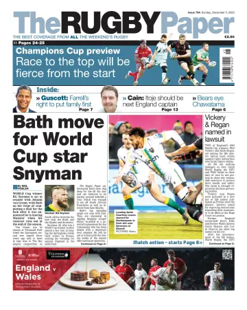 The Rugby Paper - 3 Rhag 2023