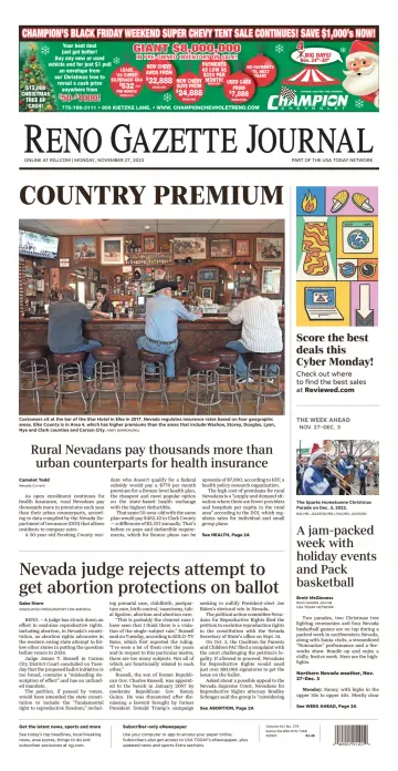 Reno Gazette Journal - 27 Nov 2023