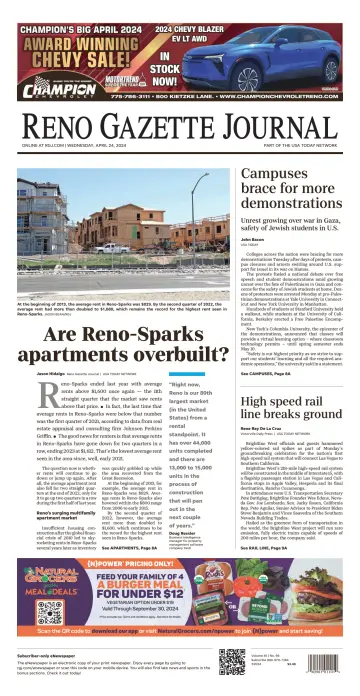 Reno Gazette Journal - 24 abril 2024