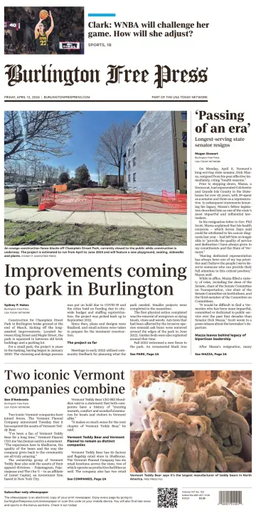 Burlington Free Press - 12 Apr 2024