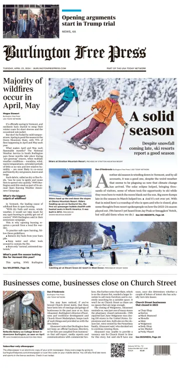 Burlington Free Press - 23 Apr 2024