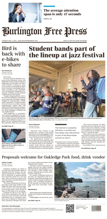 Burlington Free Press - 7 May 2024