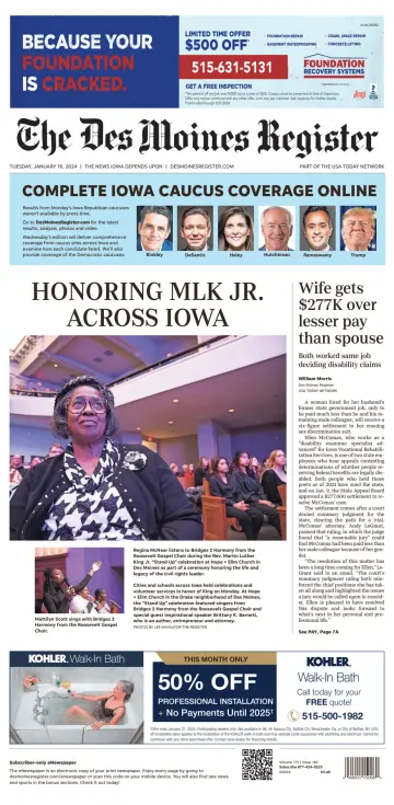 The Des Moines Register - 16 janv. 2024