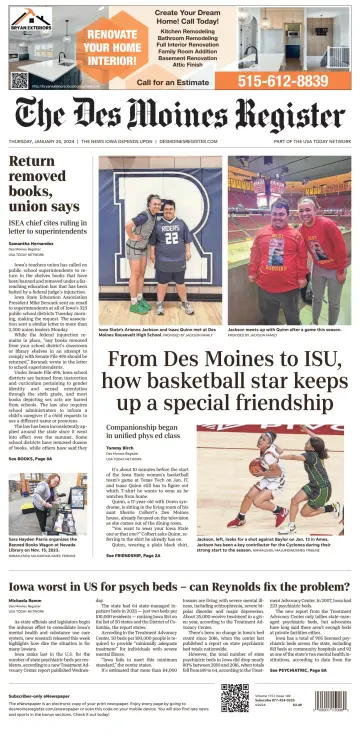 The Des Moines Register - 25 Jan 2024