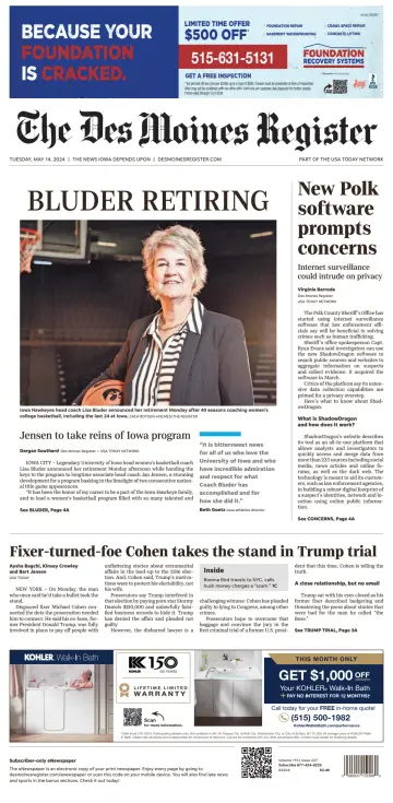 The Des Moines Register - 14 mayo 2024