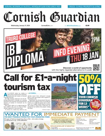Cornish Guardian (Newquay & the North Coast) - 17 janv. 2024