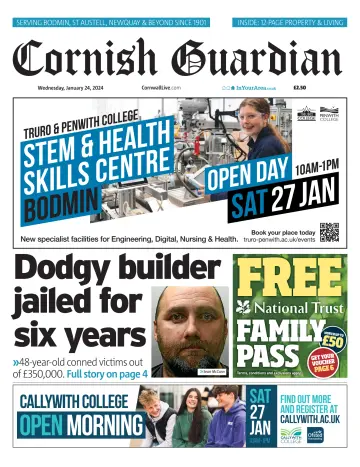 Cornish Guardian (Newquay & the North Coast) - 24 janv. 2024