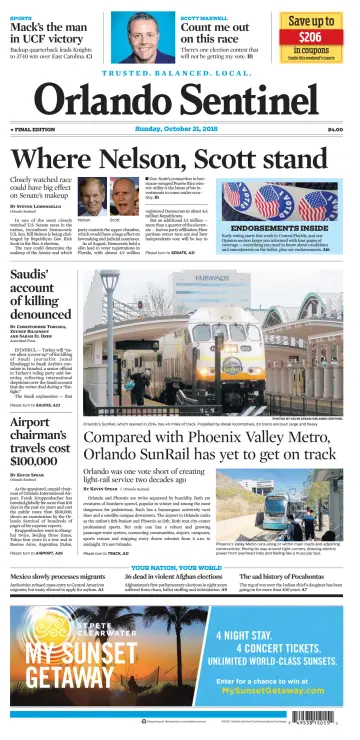 Orlando Sentinel (Sunday) - 21 Oct 2018