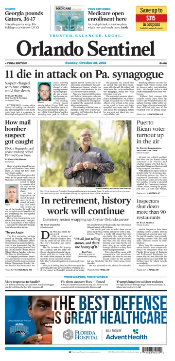Orlando Sentinel (Sunday) - 28 Oct 2018