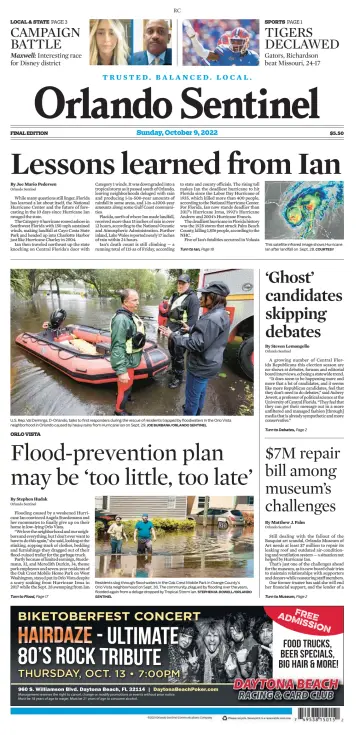 Orlando Sentinel (Sunday) - 9 Oct 2022
