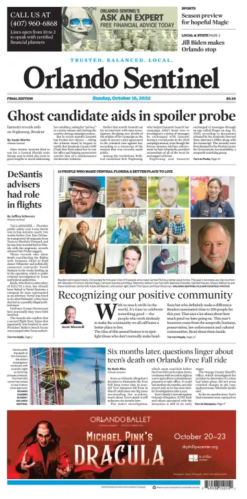 Orlando Sentinel (Sunday) - 16 Oct 2022