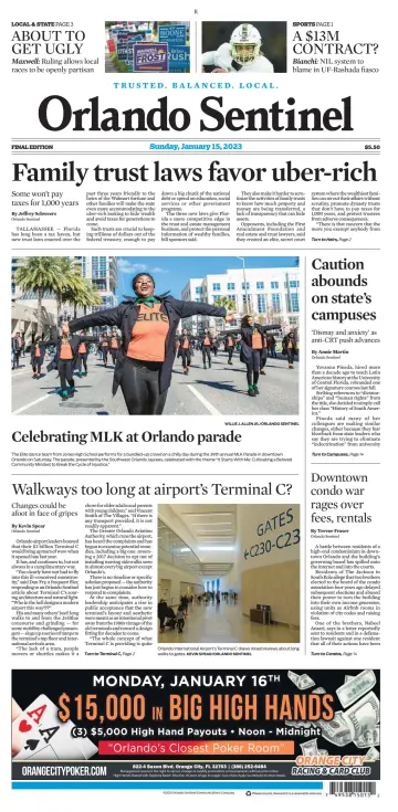 Orlando Sentinel (Sunday) - 15 Jan 2023