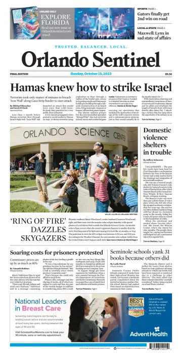 Orlando Sentinel (Sunday) - 15 Oct 2023