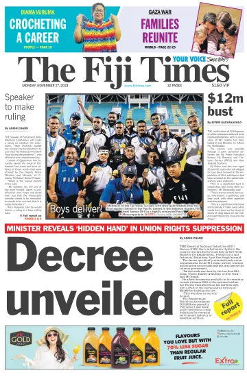 The Fiji Times - 27 Kas 2023