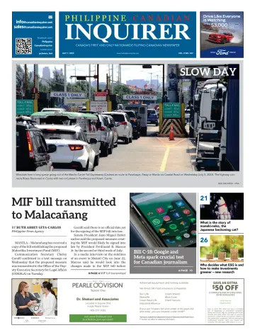 Philippine Canadian Inquirer (National) - 07 Juli 2023