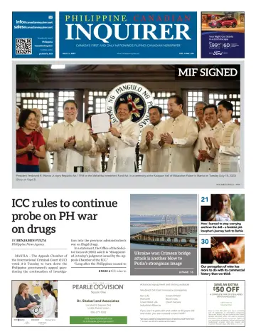 Philippine Canadian Inquirer (National) - 21 Juli 2023