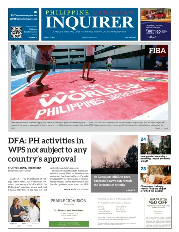 Philippine Canadian Inquirer (National) - 25 Ağu 2023
