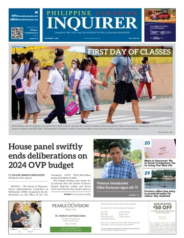 Philippine Canadian Inquirer (National) - 01 set. 2023
