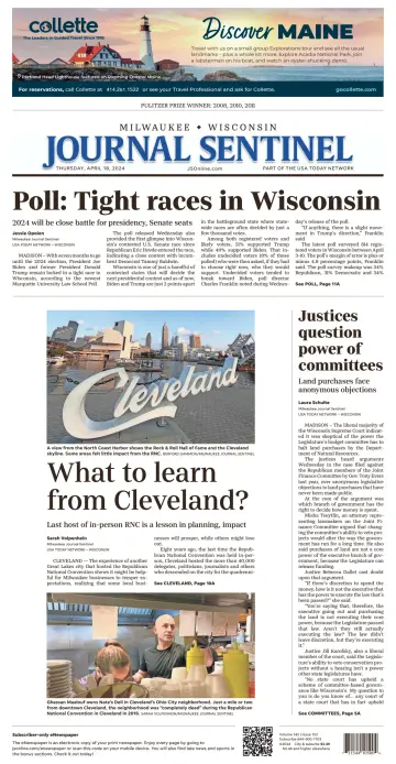 Milwaukee Journal Sentinel - 18 4月 2024