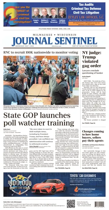 Milwaukee Journal Sentinel - 01 май 2024