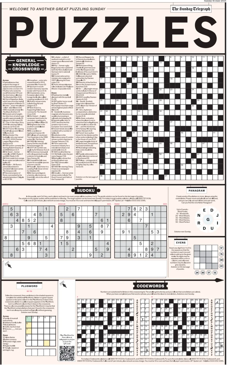 The Sunday Telegraph - Puzzles