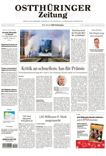 Ostthüringer Zeitung (Saale-Holzland-Kreis) - 18 Dec 2023