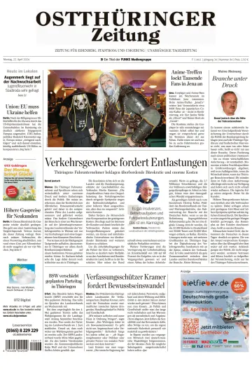 Ostthüringer Zeitung (Saale-Holzland-Kreis) - 22 abr. 2024
