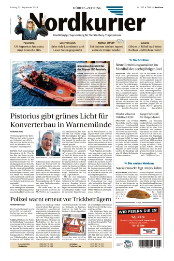 Nordkurier Müritz-Zeitung - 22 Sep 2023