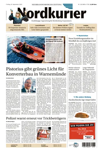 Nordkurier Neubrandenburger Zeitung - 22 Sep 2023