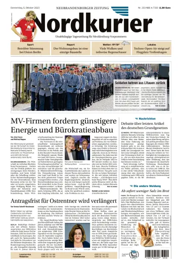 Nordkurier Neubrandenburger Zeitung - 5 Oct 2023