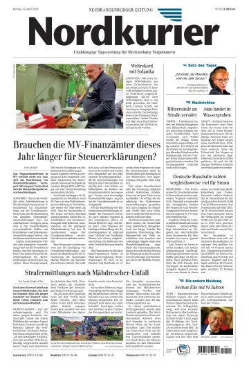 Nordkurier Neubrandenburger Zeitung - 22 4월 2024
