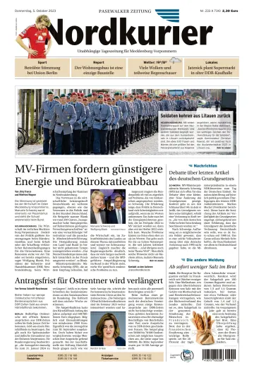 Nordkurier Pasewalker Zeitung - 05 ott 2023