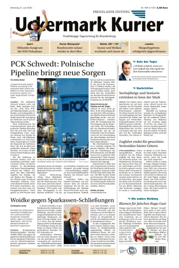 Uckermark Kurier Prenzlauer Zeitung - 11 julho 2023