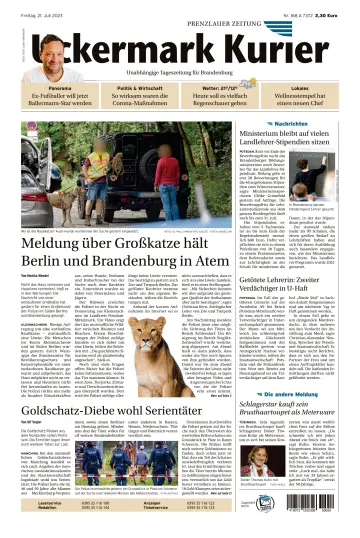 Uckermark Kurier Prenzlauer Zeitung - 21 julho 2023