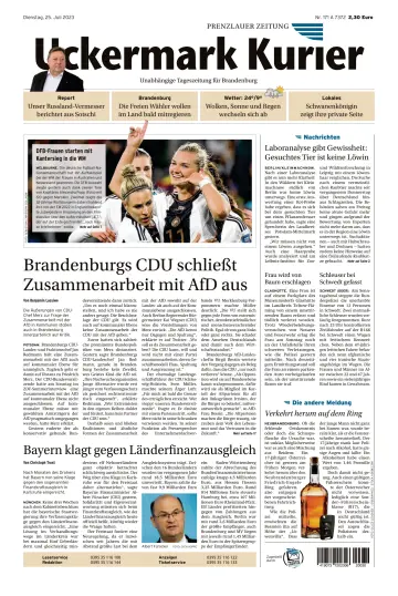 Uckermark Kurier Prenzlauer Zeitung - 25 julho 2023
