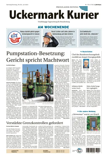 Uckermark Kurier Prenzlauer Zeitung - 29 julho 2023
