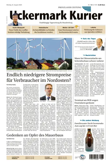 Uckermark Kurier Prenzlauer Zeitung - 14 agosto 2023