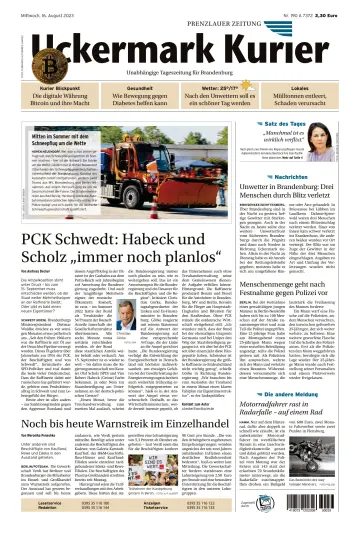 Uckermark Kurier Prenzlauer Zeitung - 16 agosto 2023